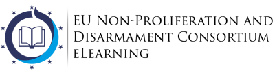 Логотип электронного обучения Консорциума ЕС по нераспространению и разоружению